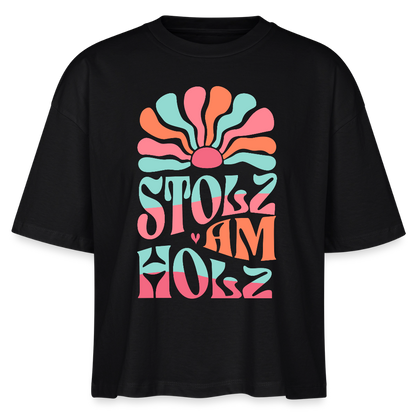Stolz Holz - Klarinette/Querflöte/Oboe/Fagott/Saxophon - Bio T-Shirt Cropped - Schwarz