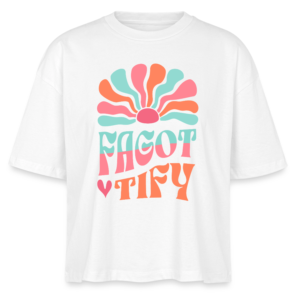 Fagottify - Fagott - Bio T-Shirt Cropped - Weiß