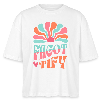 Fagottify - Fagott - Bio T-Shirt Cropped - Weiß