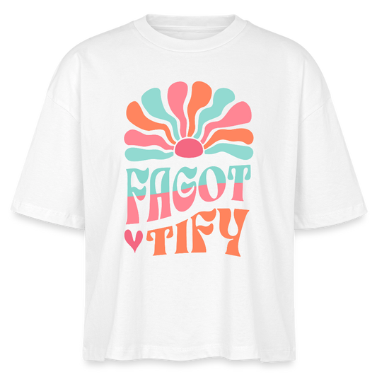 Fagottify - Fagott - Bio T-Shirt Cropped - Weiß