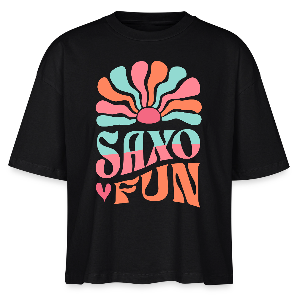 Saxofun - Saxophon - Bio T-Shirt Cropped - Schwarz