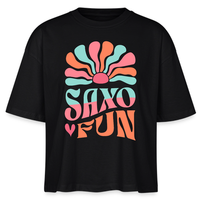 Saxofun - Saxophon - Bio T-Shirt Cropped - Schwarz