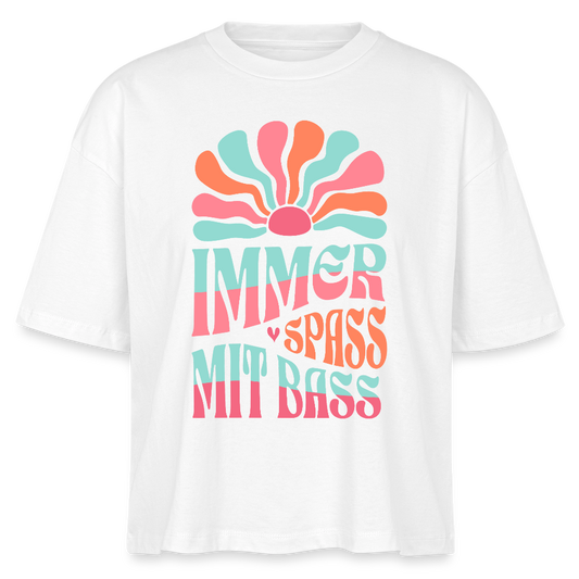 Spass mit Bass - Tuba/Bassklarinette/Fagott - Bio T-Shirt Cropped - Weiß