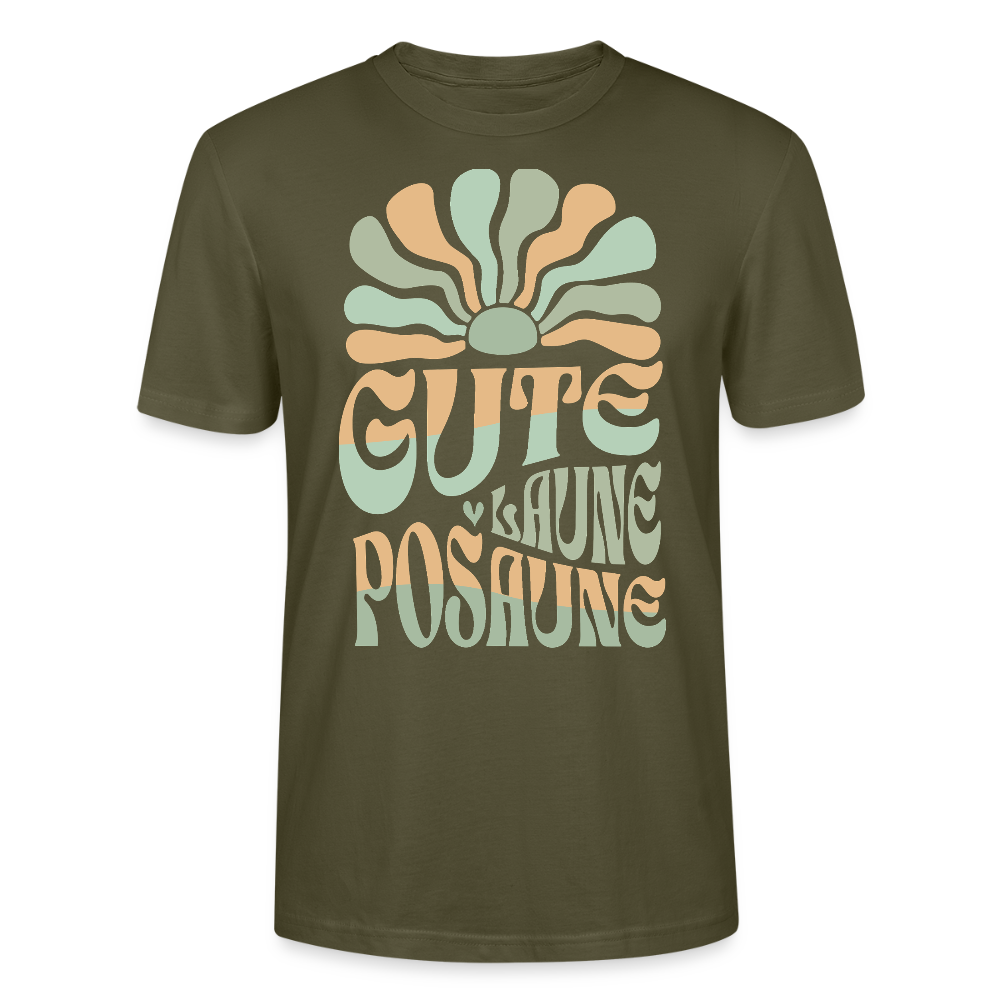 Posaune Shirt "Gute Laune" - Bio Standard Unisex - Khaki