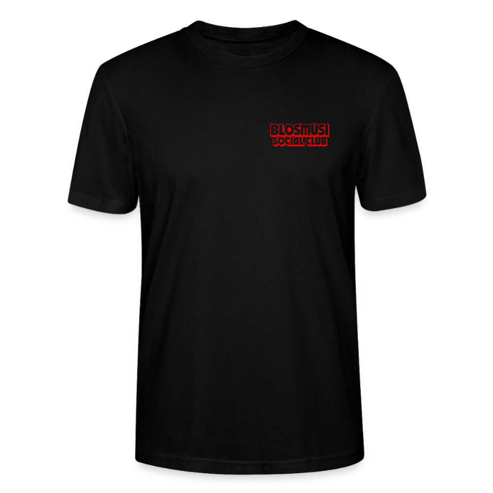 Frag mich nie - front & back - Bio T-Shirt Standard - Schwarz