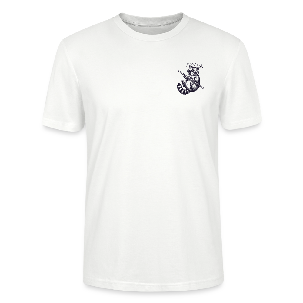Struggle Waschbär - Querflöte - Bio T-Shirt Standard - Weiß