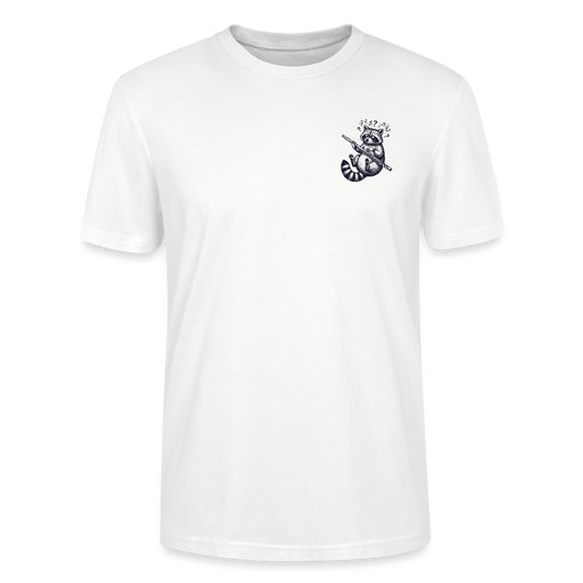 Struggle Waschbär - Querflöte - Bio T-Shirt Standard - Weiß