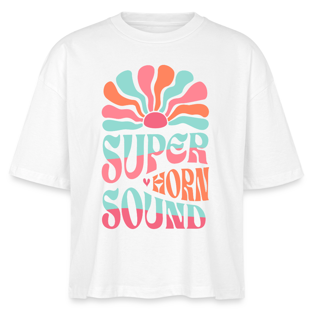 Super Sound - Horn - Bio T-Shirt Cropped - Weiß