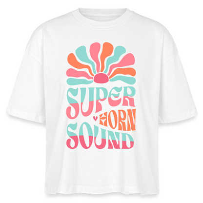 Super Sound - Horn - Bio T-Shirt Cropped - Weiß