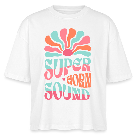 Super Sound - Horn - Bio T-Shirt Cropped - Weiß