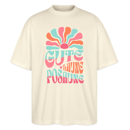 Gute Laune - Posaune - Bio T-Shirt Oversized Unisex - Weißgrau