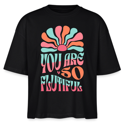 You are flutiful - Querflöte - Bio T-Shirt Cropped - Schwarz