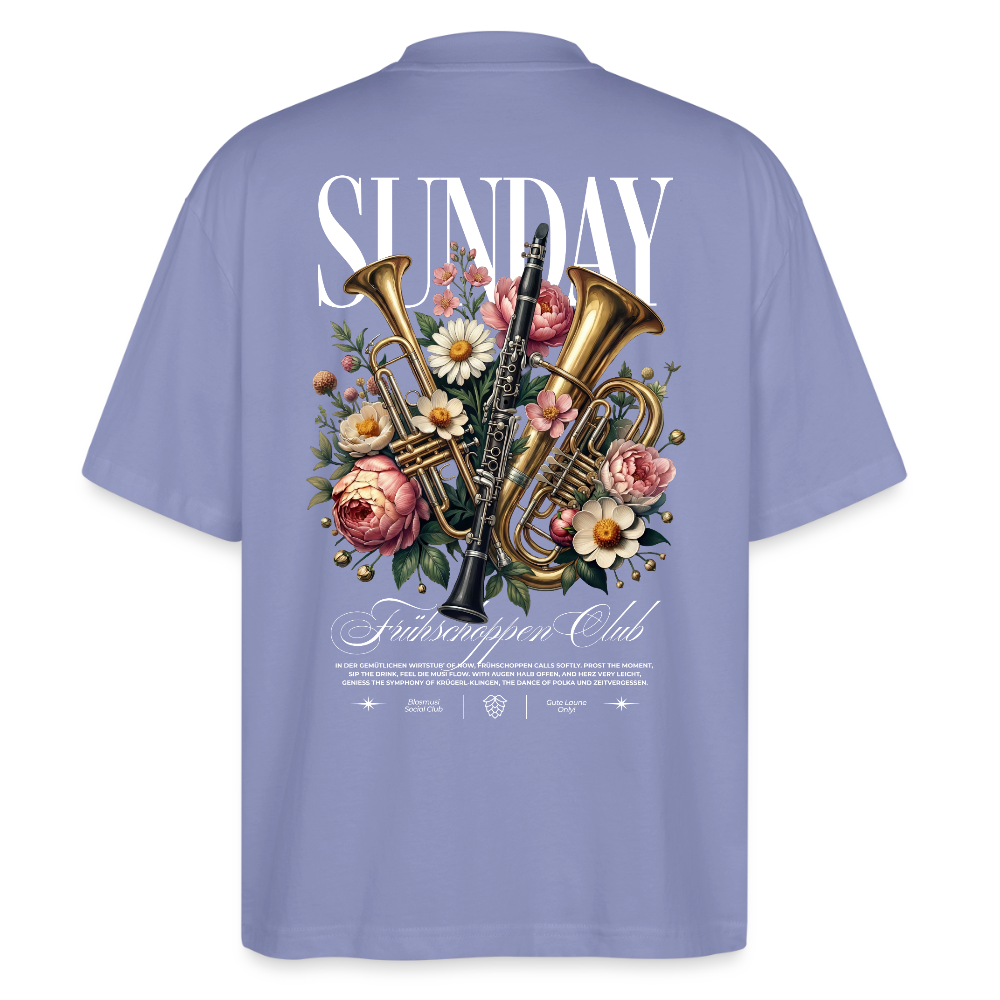 Blosmusi Social Club - front & back - Bio-T-Shirt Oversized - Violett