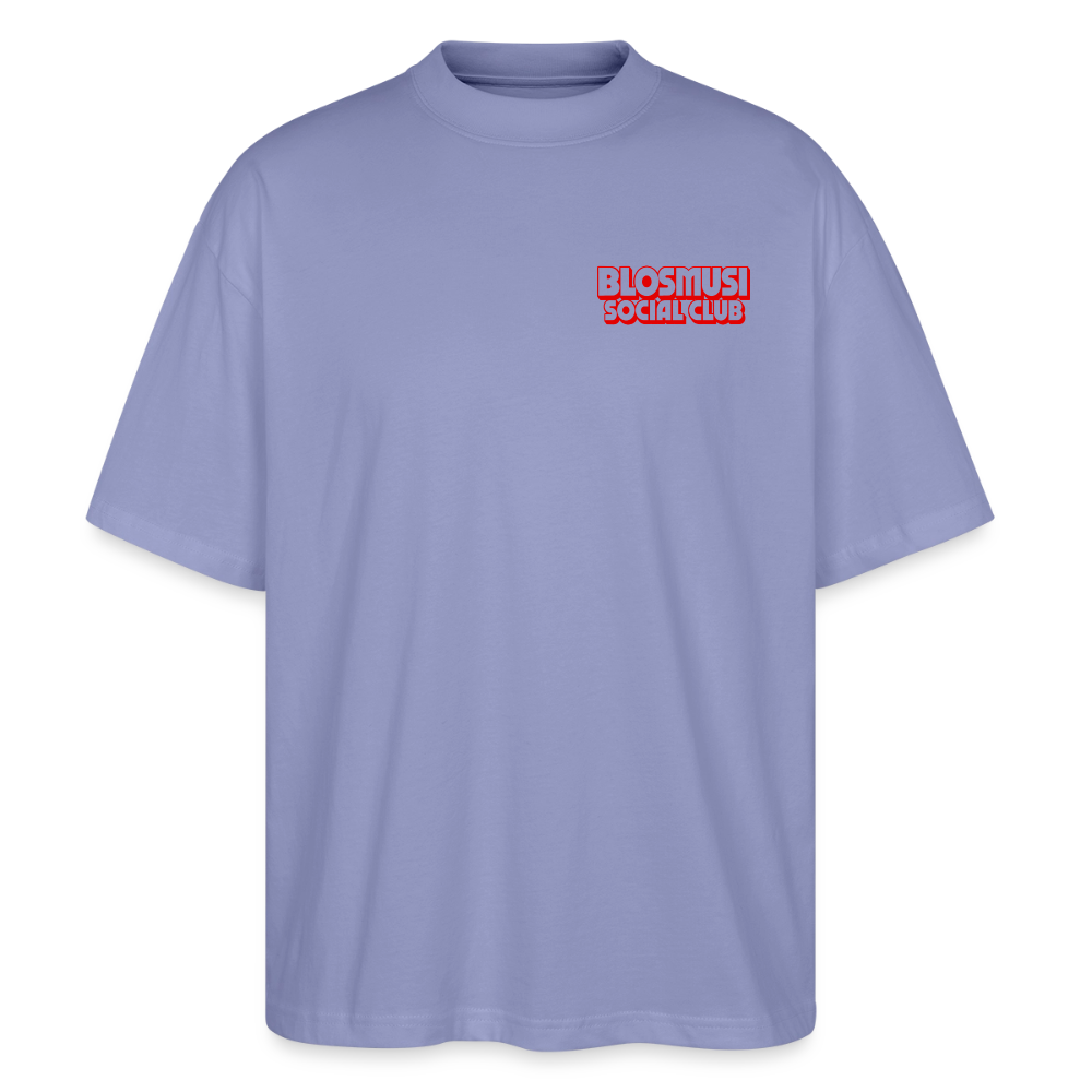 Frag mich nie - front & back - Bio T-Shirt Oversized - Violett