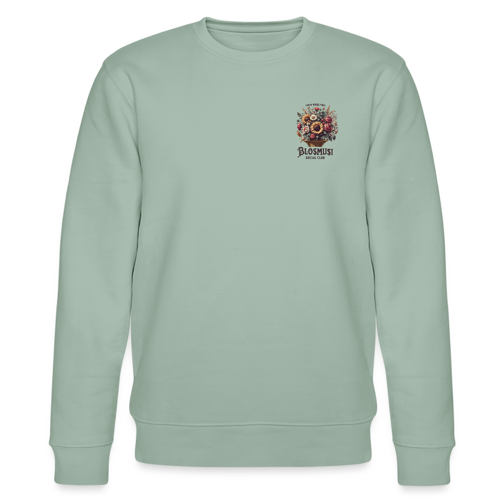 Blosmusi Social Club - Bio-Sweatshirt Unisex - Helles Graugrün