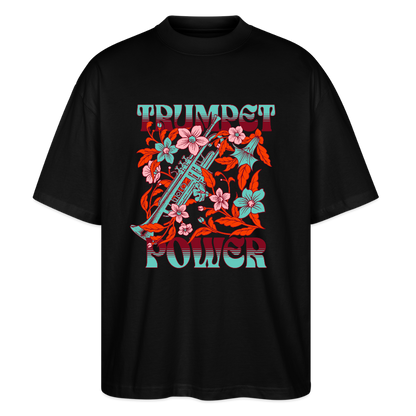 Trumpet Power - Trompete - Bio T-Shirt Oversized Unisex - Schwarz