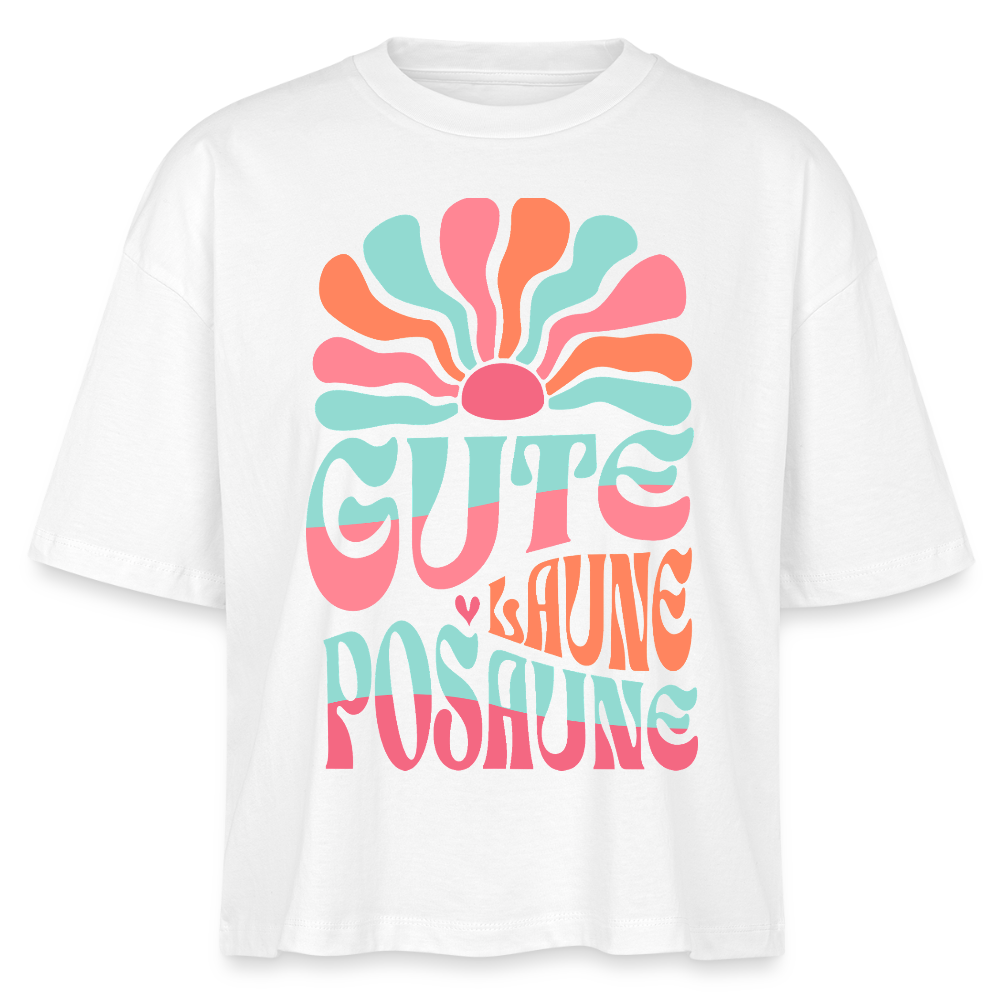 Posaune Shirt "Gute Laune" - Bio Frauen - Weiß