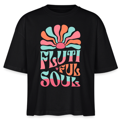 Flutiful Soul - Querflöte - Bio T-Shirt Cropped - Schwarz