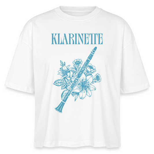 Klarinette in Blau - Klarinette - Bio T-Shirt Frauen - Weiß