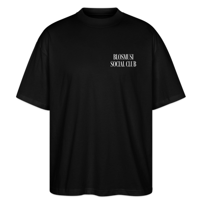 Blosmusi Social Club - front & back - Bio-T-Shirt Oversized - Schwarz