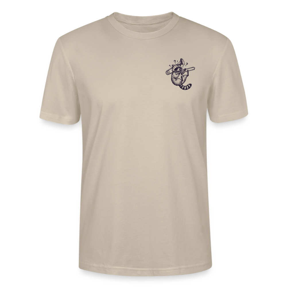 Struggle Waschbär - Posaune - Bio T-Shirt Standard - Beige