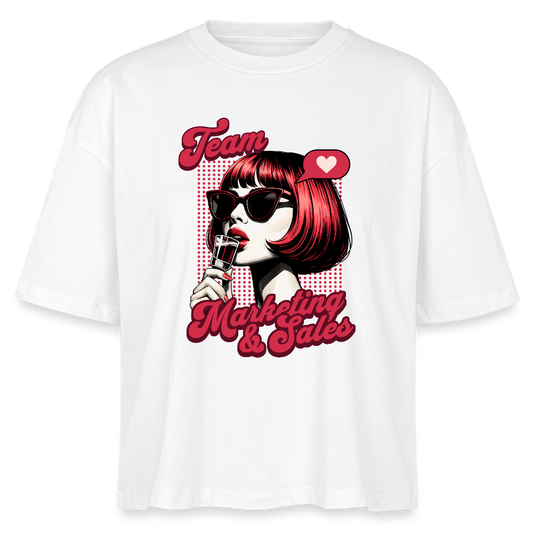 Team Marketing rot - Marketender*innen - Bio-T-Shirt Frauen - Weiß