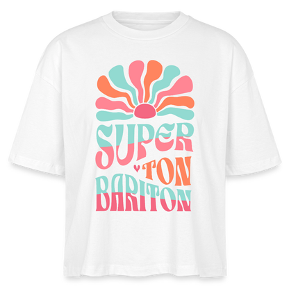 Super Ton - Bariton - Bio T-Shirt Cropped - Weiß