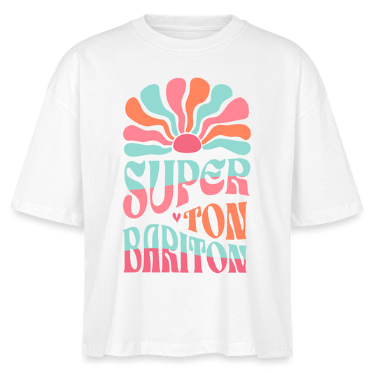 Super Ton - Bariton - Bio T-Shirt Cropped - Weiß