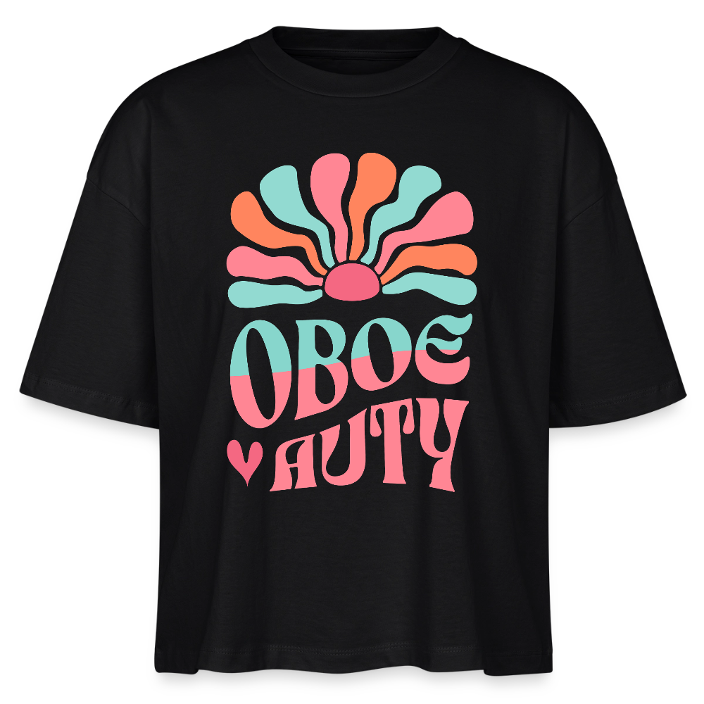 Oboeauty - Oboe - Bio T-Shirt Cropped - Schwarz