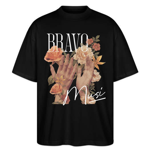 Musik Shirt "Bravo Musi" - Bio Oversized Unisex - Schwarz