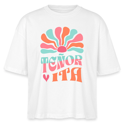 Teñorita - Tenorhorn - Bio T-Shirt Cropped - Weiß