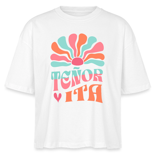Teñorita - Tenorhorn - Bio T-Shirt Cropped - Weiß
