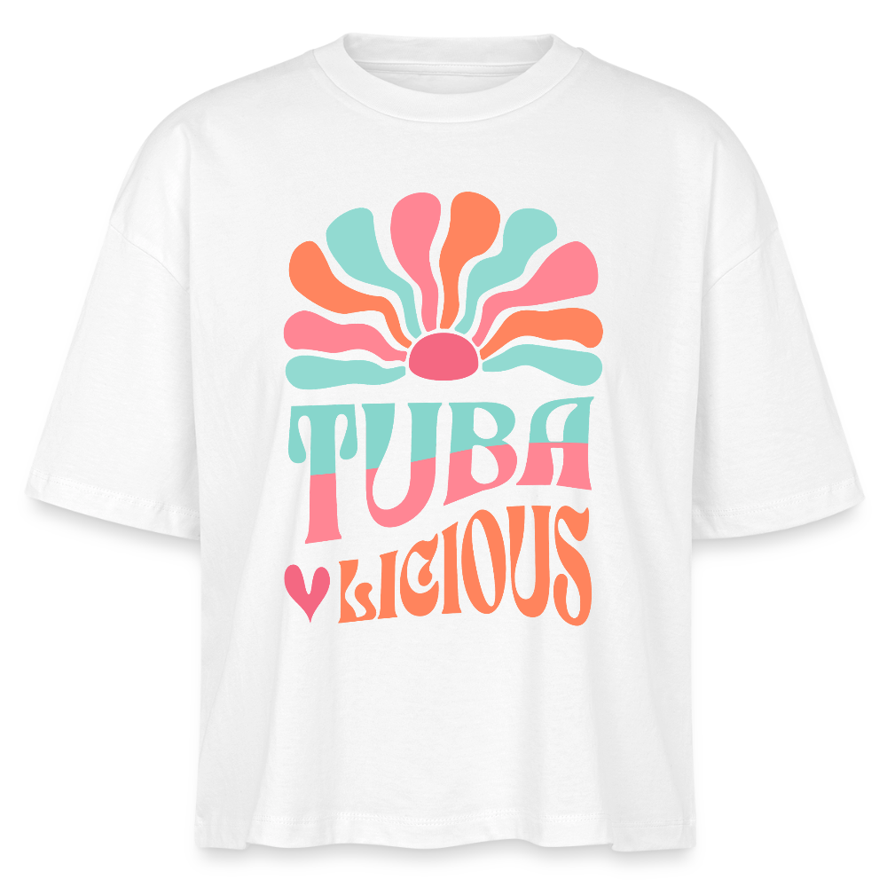 Tubalicious - Tuba - Bio T-Shirt Cropped - Weiß