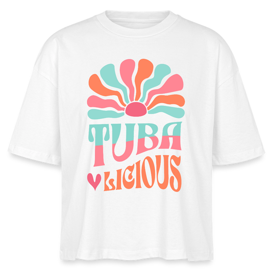 Tubalicious - Tuba - Bio T-Shirt Cropped - Weiß