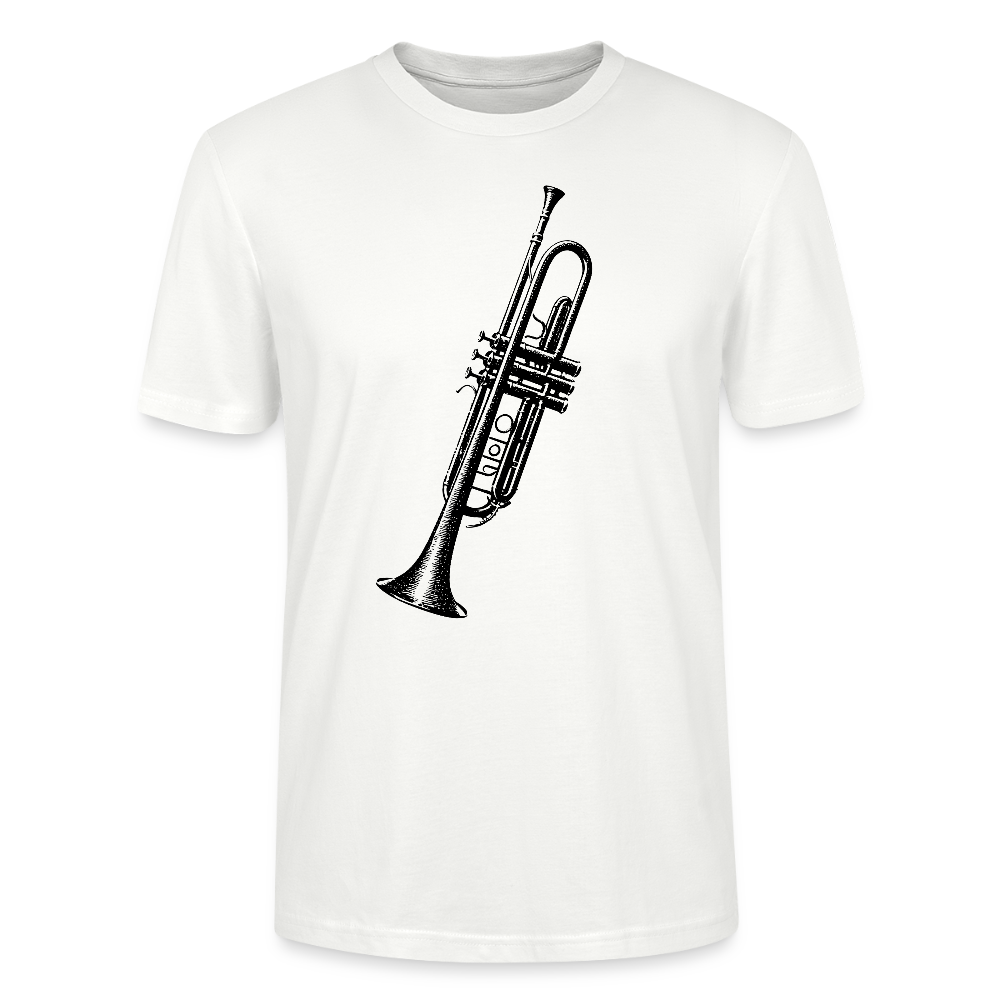 Trompete1 - schwarz - Bio T-Shirt Standard Unisex - Weiß
