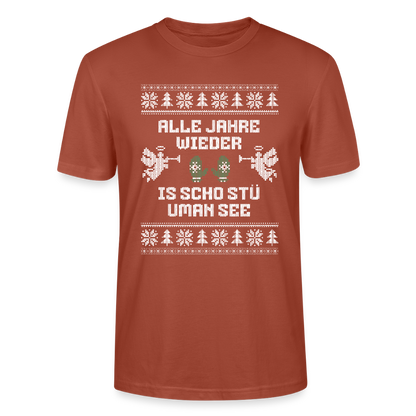 Is scho stü uman See - Bio T-Shirt Unisex - Terrakotta