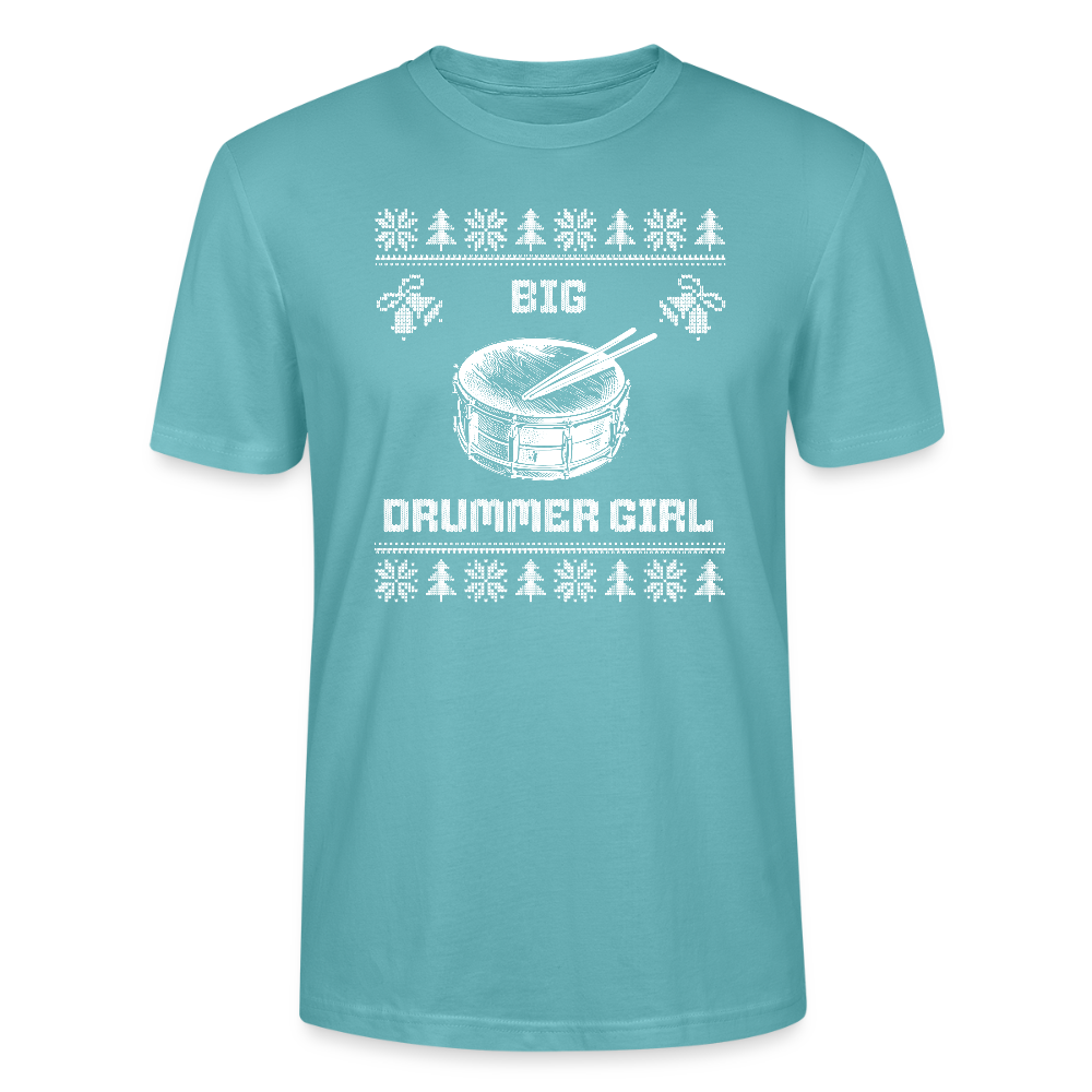 Big Drummer Girl - kleine Trommel - Bio T-Shirt Unisex - Pastelltürkis