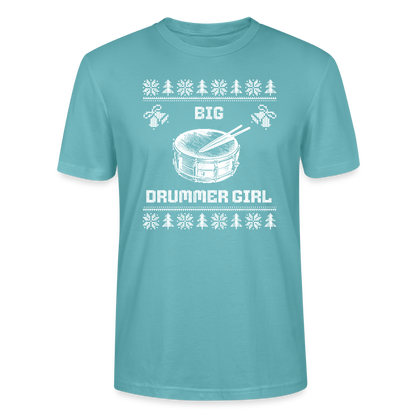 Big Drummer Girl - kleine Trommel - Bio T-Shirt Unisex - Pastelltürkis