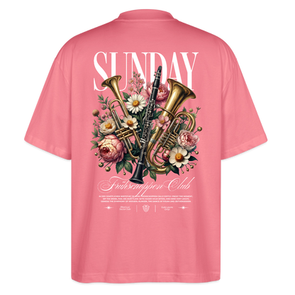 Blosmusi Social Club - front & back - Bio-T-Shirt Oversized - Pink 