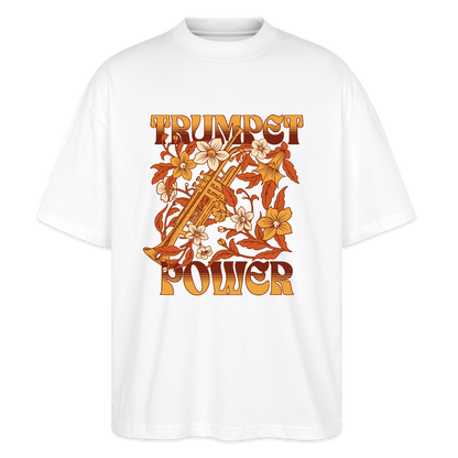 Trumpet Power - Trompete - Bio T-Shirt Oversized Unisex - Weiß