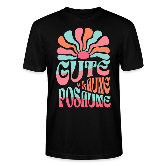 Posaune Shirt "Gute Laune" - Bio Standard Unisex - Schwarz