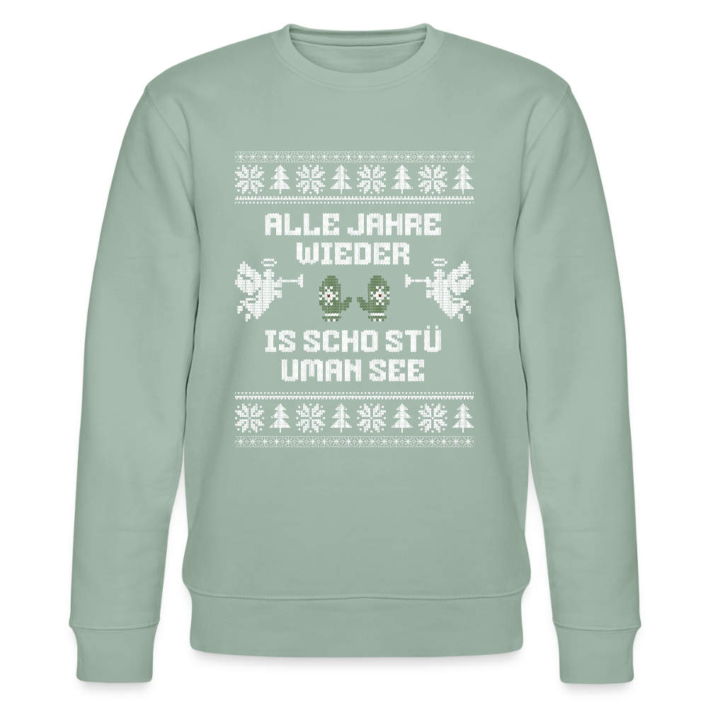 Is scho stü uman See - Bio-Sweatshirt Unisex - Helles Graugrün
