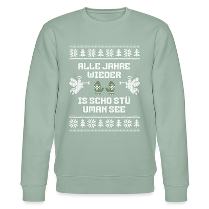 Is scho stü uman See - Bio-Sweatshirt Unisex - Helles Graugrün