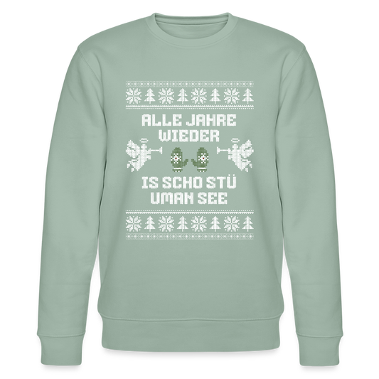 Is scho stü uman See - Bio-Sweatshirt Unisex - Helles Graugrün