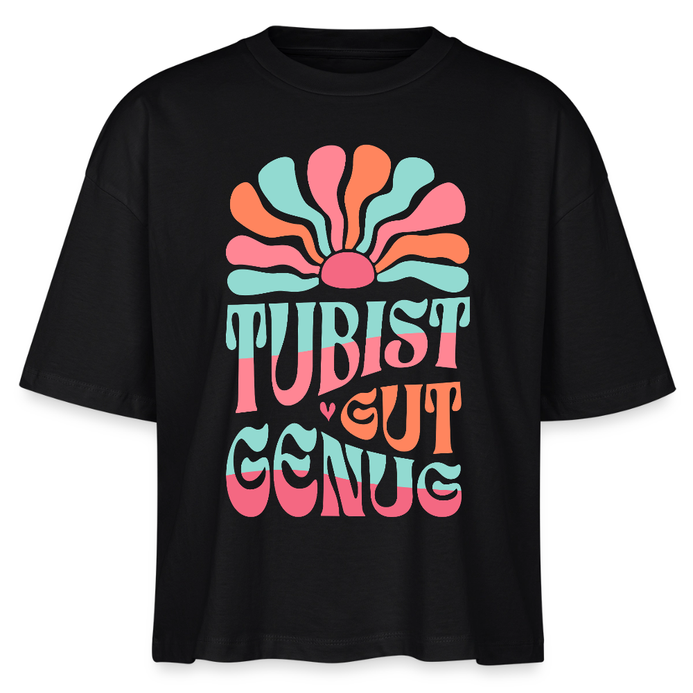 Tubist gut genug - Tuba - Bio T-Shirt Cropped - Schwarz