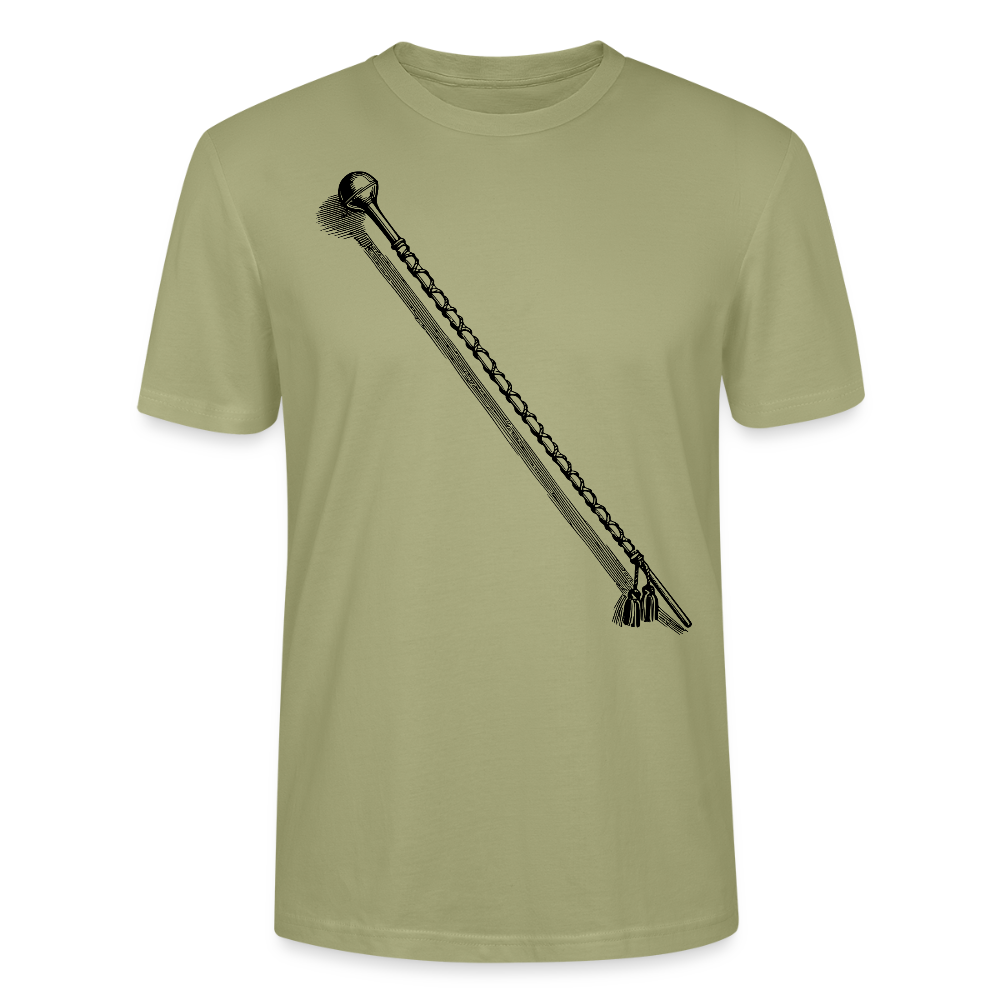 Tambourstab - schwarz - Bio T-Shirt Standard Unisex - Nebelgrün