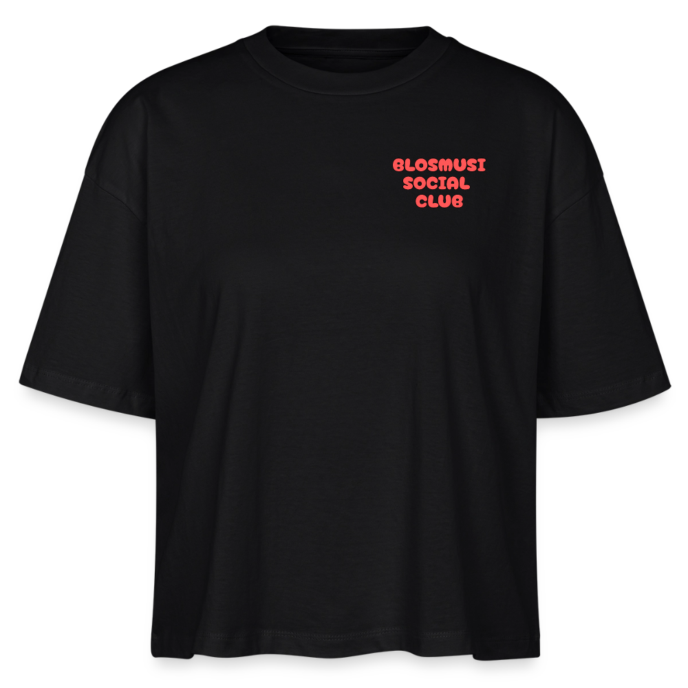 Herz für Marketender - front & back - Bio T-Shirt Cropped - Schwarz
