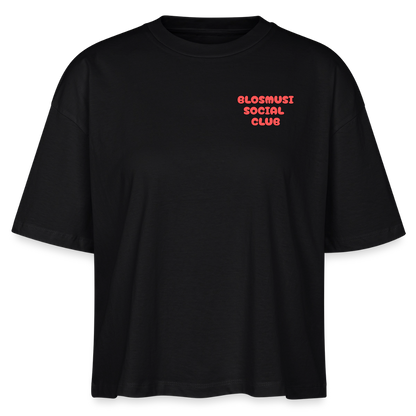 Herz für Marketender - front & back - Bio T-Shirt Cropped - Schwarz