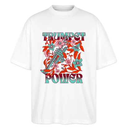 Trumpet Power - Trompete - Bio T-Shirt Oversized Unisex - Weiß