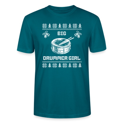 Big Drummer Girl - kleine Trommel - Bio T-Shirt Unisex - Ozeanblau